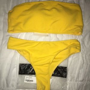 zaful bandeau swim set